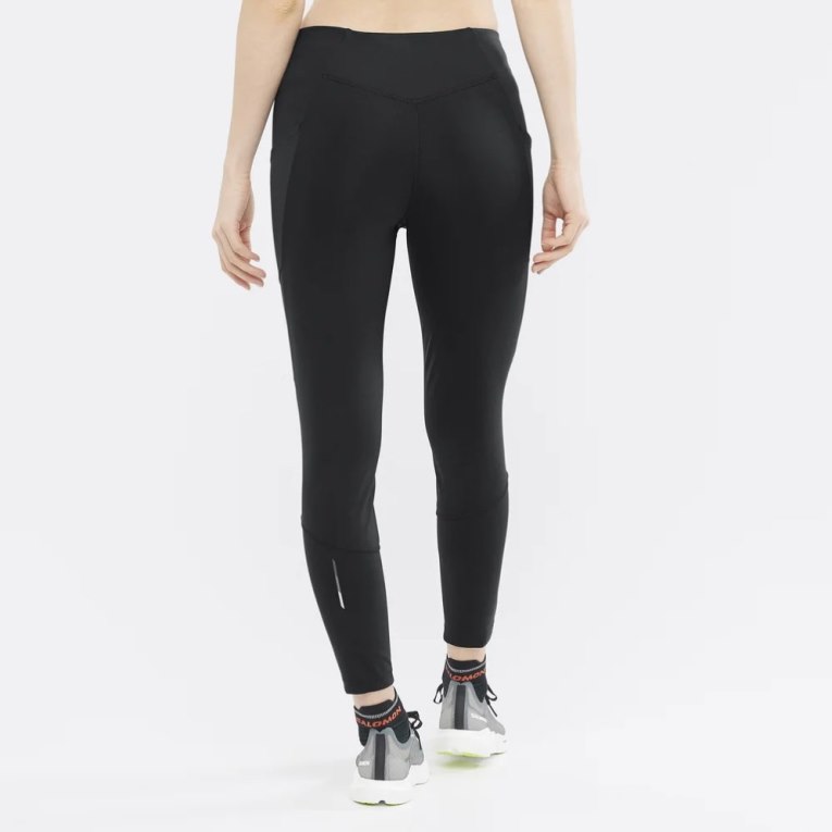 Black Salomon Cross Run 25'' Women's Running Tights | PH 43967A